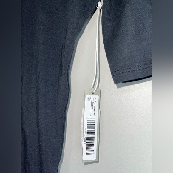 Everlane The Short-Sleeve Crew Neck Bodysuit in Black Size Small - Picture 5 of 7